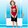 e1-5497 Пижама детская на мальчика: футболка и шорты, 4-8 лет, хлопок, 1 пачка (4 шт)