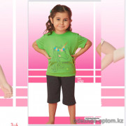 e1-6232 Пижама детская на девочку: футболка и шорты, 4-8 лет, хлопок, 1 пачка (4 шт)