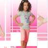 e1-6233 Пижама детская на девочку: футболка и шорты, 4-8 лет, хлопок, 1 пачка (4 шт)