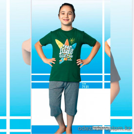 e1-7131 Пижама подростковая на мальчика: футболка и шорты, 9-14 лет, хлопок, 1 пачка (4 шт)