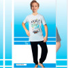e1-7140 Пижама подростковая на мальчика: футболка и шорты, 9-14 лет, хлопок, 1 пачка (4 шт)