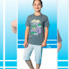 e1-7146 Пижама подростковая на мальчика: футболка и шорты, 9-14 лет, хлопок, 1 пачка (4 шт)