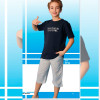 e1-7194 Пижама подростковая на мальчика: футболка и шорты, 9-14 лет, хлопок, 1 пачка (4 шт)