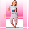 e1-8110-1 Пижама подростковая на девочку: футболка и шорты, 9-14 лет, cotton, 1 пачка (4 шт)