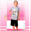 e1-8127-1 Пижама подростковая на девочку: футболка и шорты, 9-14 лет, cotton, 1 пачка (4 шт)