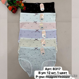 b6-8317-2 Трусики подростковые с принтом, 1 пачка (12 шт)