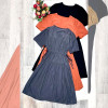 w25-0546 Платье женское однотонное свободного кроя, стандарт, 1 шт