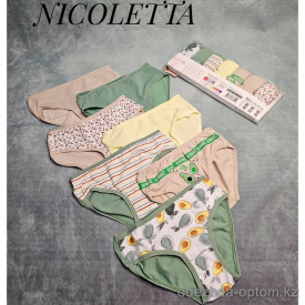 b4-742081 Nicoletta Трусики детские неделька на девочку, 1 пачка (7 шт)