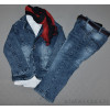 d4-1514 Детский джинсовый комплект: джинсы, рубашка, шарф, куртка, 1-4 года, 1 пачка (4 шт)