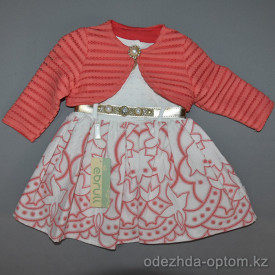 d4-t489m421 Детское платье с кофточкой, 1-4 года, 1 пачка (3 шт)