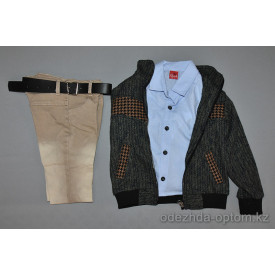d4-87609 Детский комплект: брюки, рубашка, куртка, 2-5 лет, 1 пачка (4 шт)