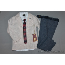 d4-1001 Детский костюм тройка с рубашкой, 4-8 лет, 1 пачка (4 шт)