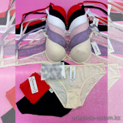 b6-K0890 Miss Wicasa Комплект нижнего белья: бюстгальтер на среднем поролоне и трусики, чашка B, 1 пачка (3 шт)