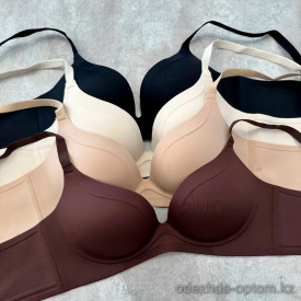 b13-Q11 Бюстгальтер на тонком поролоне, M-XL, 1 пачка (6 шт)