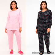 b15-0729 Комплект женской пижамы: кофта и штаны, S-L, 1 пачка (3 шт)