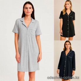 b15-5522 Халат женский укороченный, S-XL, 1 пачка (4 шт)