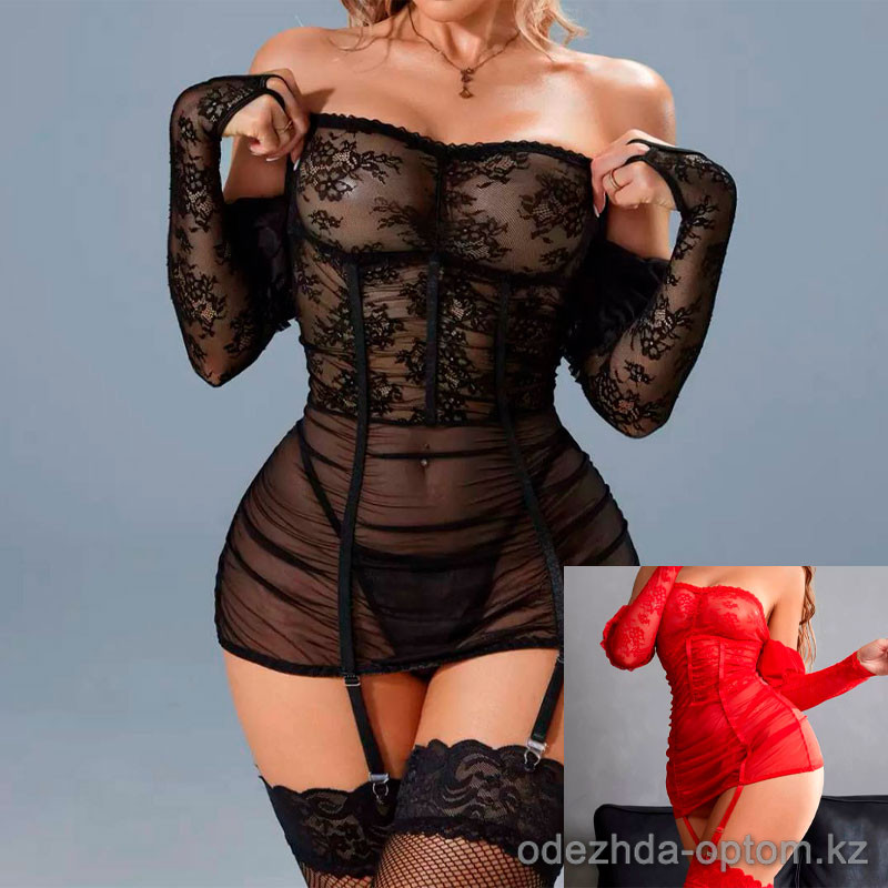 b18-2343-1 Пеньюар женский полу-прозрачный, S-XL, 1 пачка (4 шт) b18-2343-1 Пеньюар женский полу-прозрачный, S-XL, 1 пачка (4 шт)