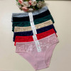d7-6685 Lavolle Трусики женские однотонные с кружевной вставкой, большие размеры, 2XL-4XL, 1 пачка (12 шт)