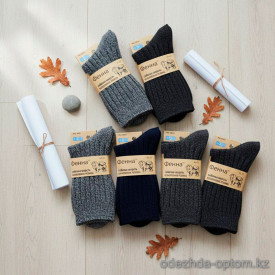 n5-0199 Носки мужские шерстяные, 41-47, 1 пачка (12 пар)