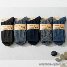 n5-0375 Носки мужские шерстяные, 41-47, 1 пачка (12 пар)
