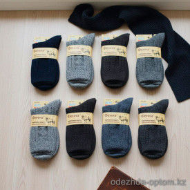 n5-0376 Носки мужские шерстяные, 41-47, 1 пачка (12 пар)