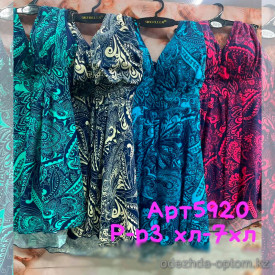 z4-5920 Купальник женский платье, 3XL-7XL, 1 пачка (5 шт)
