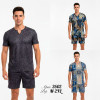 z2-2602 Пляжный мужской костюм: футболка и шорты, M-2XL, 1 пачка (4 шт)