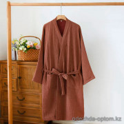 b15-405-5 Халат женский муслиновый с длинными рукавами, M-L, 1 пачка (2 шт)