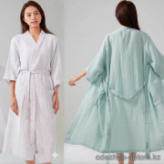 b15-406-2 Халат женский муслиновый с рукавами 3/4, S-XL, 1 пачка (2 шт)