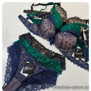 b4-a6407 Acousma Комплект кружевного нижнего белья: бюстгальтер на среднем поролоне и трусики, 1 пачка (6 шт)