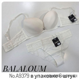 b4-A9379 Balaloum Комплект нижнего белья: бюстгальтер на среднем поролоне и трусики, 1 пачка (6 шт)