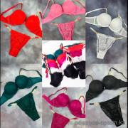 b5-0323 Комплект кружевного белья: бюстгальтер на толстом поролоне и трусики, 1 пачка (3 шт)