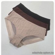 b4-M012K Трусики женские однотонные, L-2XL, 1 пачка (12 шт)