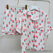b15-301-8 Комплект женской муслиновой пижамы: рубашка и шорты, M-XL, 1 пачка (3 шт)