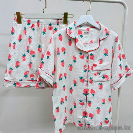 b15-301-8 Комплект женской муслиновой пижамы: рубашка и шорты, M-XL, 1 пачка (3 шт) b15-301-8 Комплект женской муслиновой пижамы: рубашка и шорты, M-XL, 1 пачка (3 шт)