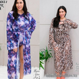 z2-W3010-1 Пляжная женская туника, большие размеры, 2XL-5XL, 1 пачка (4 шт)