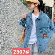 w31-2307 Куртка женская джинсовая свободного кроя, стандарт, 1 шт