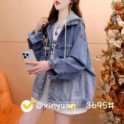 w31-3695 Куртка женская джинсовая с капюшоном, 1 шт