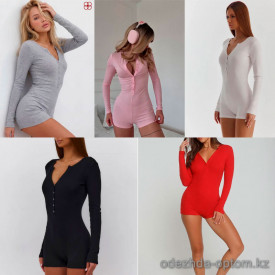 d7-106558 Комбинезон женский однотонный, XS-L, 1 пачка (4 шт)