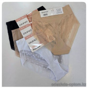 b4-011-1 Трусики женские кружевные и эластичные, L-2XL, 1 пачка (12 шт)