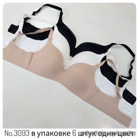b4-3093-1 Бюстгальтер без косточек на тонком поролоне, M-XL, 1 пачка (6 шт)