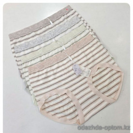 b4-3342 Трусики женские в полоску, стандарт, 1 пачка (10 шт)