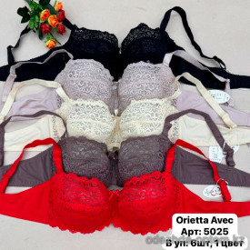 b6-5025-1 Orietta Avec Бюстгальтер анжелика с полу-подкладом гипюровый, чашка C, 1 пачка (6 шт)