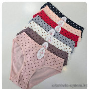 b4-7727 Lavolle Трусики женские в горошек, XL-2XL, 1 пачка (12 шт)