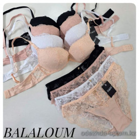 b4-A9458 Balaloum Комплект нижнего белья: бюстгальтер с поролоном и трусики, 1 пачка (6 шт)