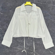 w41-0313 Рубашка женская однотонная в комплекте с майкой, стандарт (до48), 1 шт
