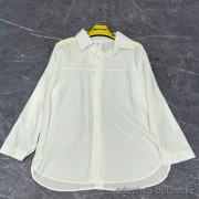 w41-0316 Рубашка женская однотонная с длинными рукавами, стандарт (до 48), 1 шт