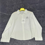 w41-0325 Рубашка женская однотонная с длинными рукавами, стандарт (до 48), 1 шт