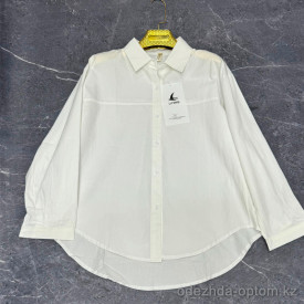 w41-905 Рубашка женская однотонная с длинными рукавами, стандарт (до 48), 1 шт
