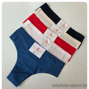 b4-906 Lavolle Трусики женские вышитые, M-2XL, 1 пачка (12 шт)